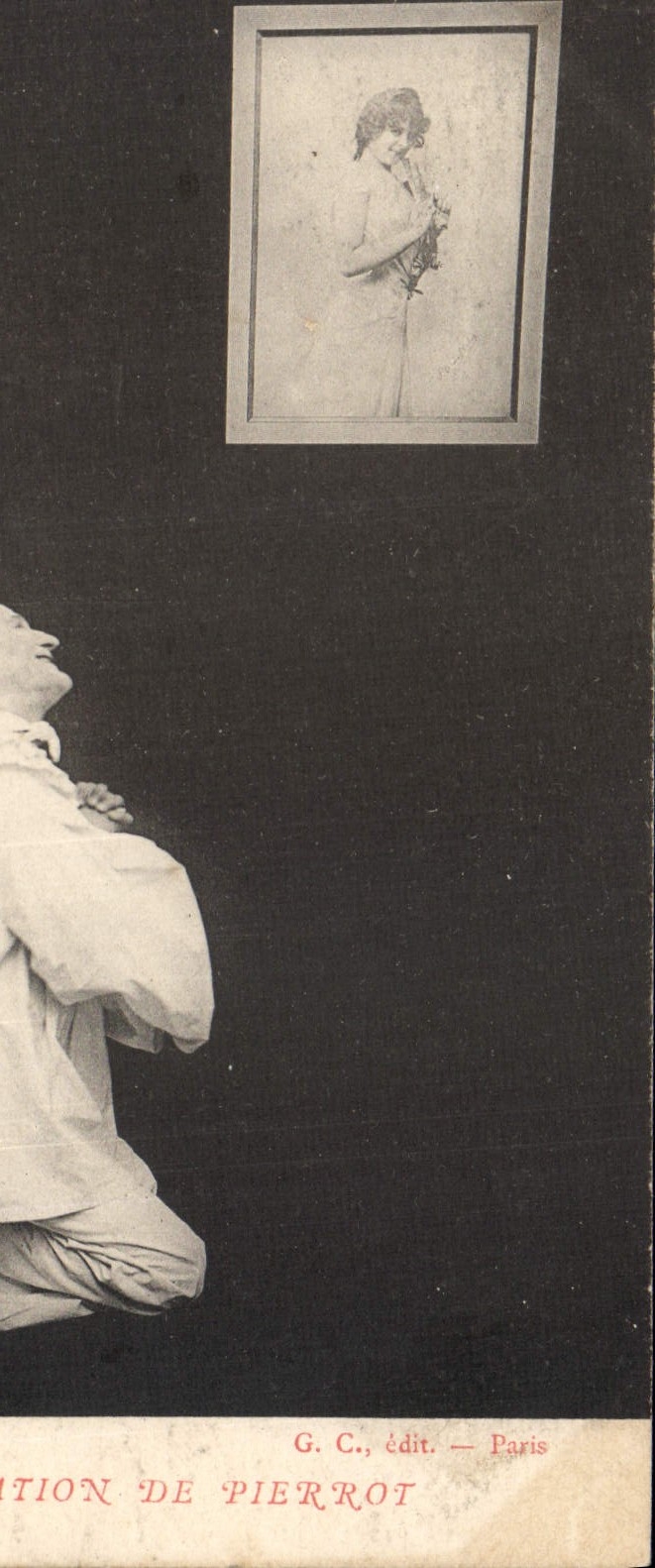 Pierrot admirant une jeune femme — édition de Pierrot — G. C., édit. — Paris