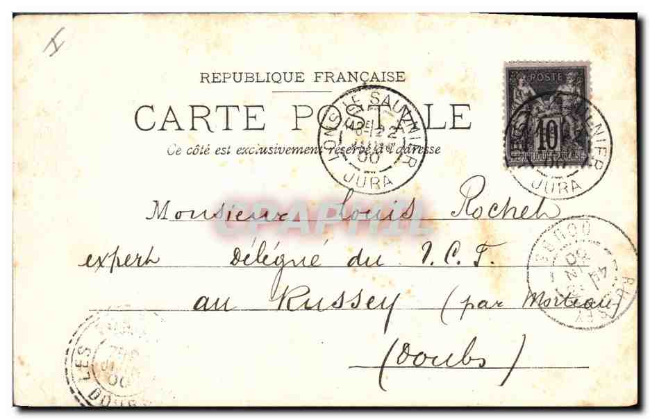 CPA Arbre Foret de Prefontaine pres de Clairvaux  — Rückseite