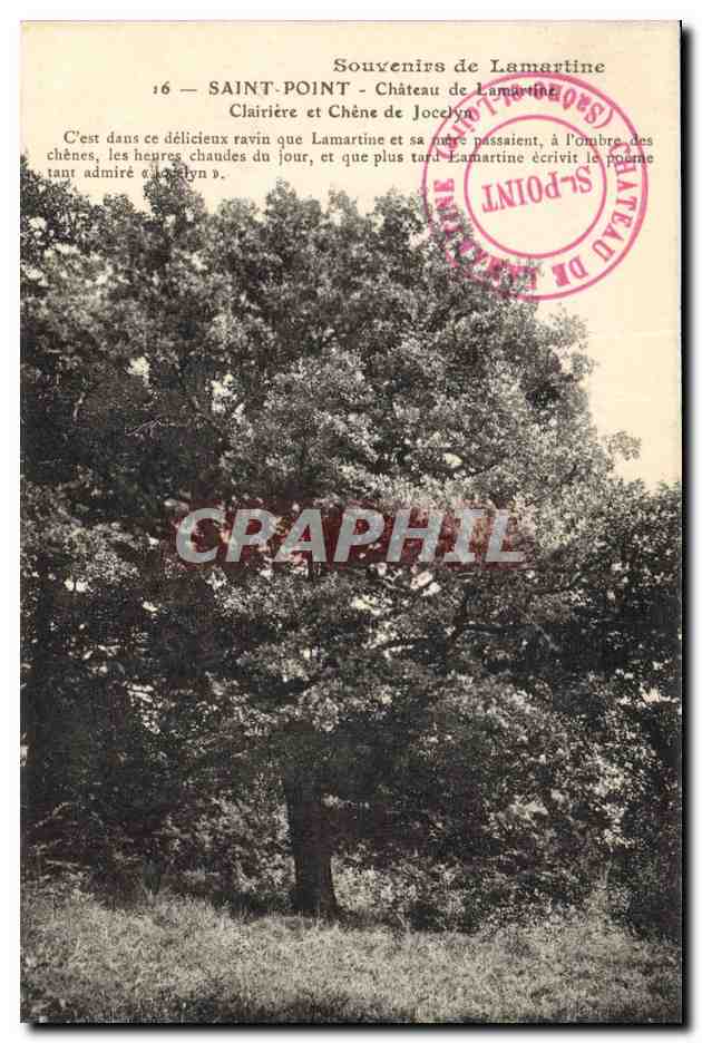 CPA Arbre Saint Point Chateau de Lamartine Clairiere et chene de Jocelyn