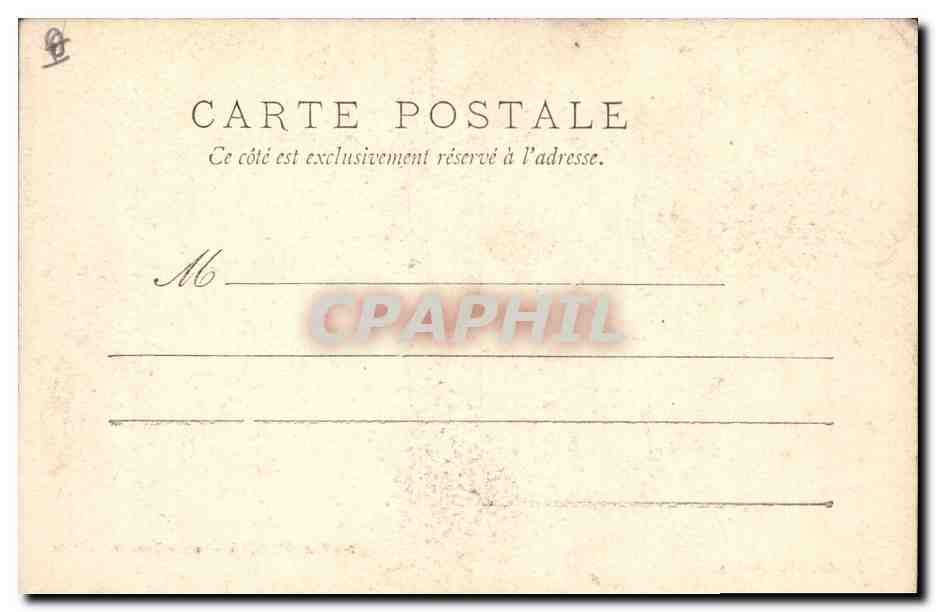 CPA Arbre Foret de Rennes Banc de la lune — Verso