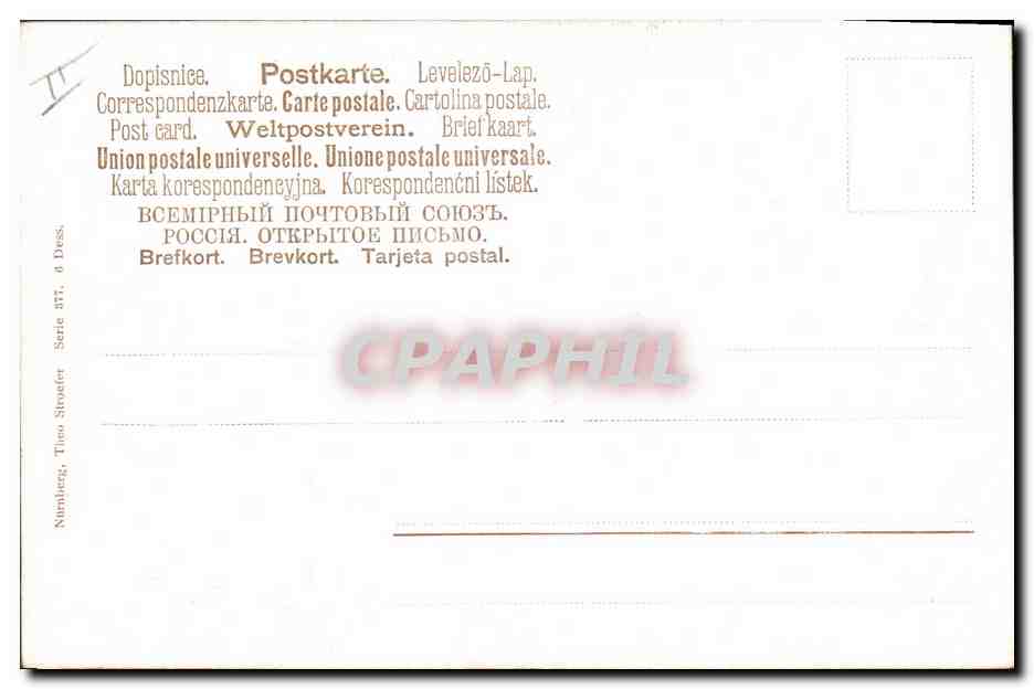 CPA Fantaisie Nature morte Poires — Rückseite