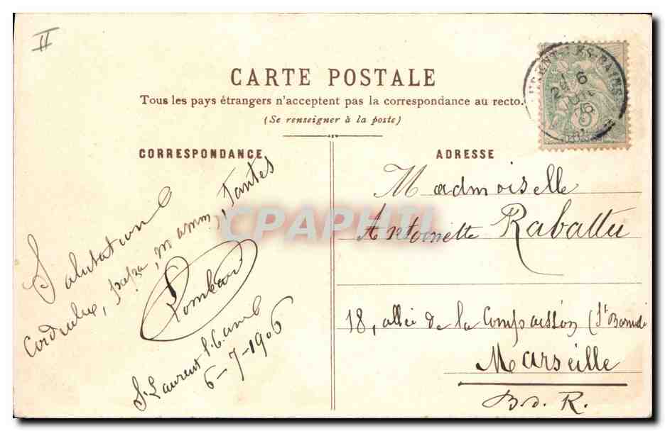 CPA Fantaisie Fleurs Pensees et paquerettes — Rückseite