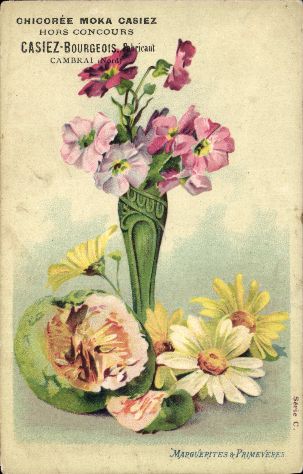 CPA Fantaisie Fleurs Marguerites & Primeveres