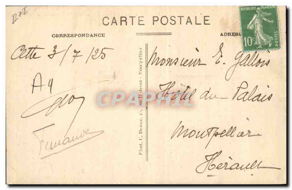 Cette (Station Bainéaire) — Au bout du Môle - Le Phare St-Louis et l'Observatoire — Phot. C. Denic, Montpellier — Reverso