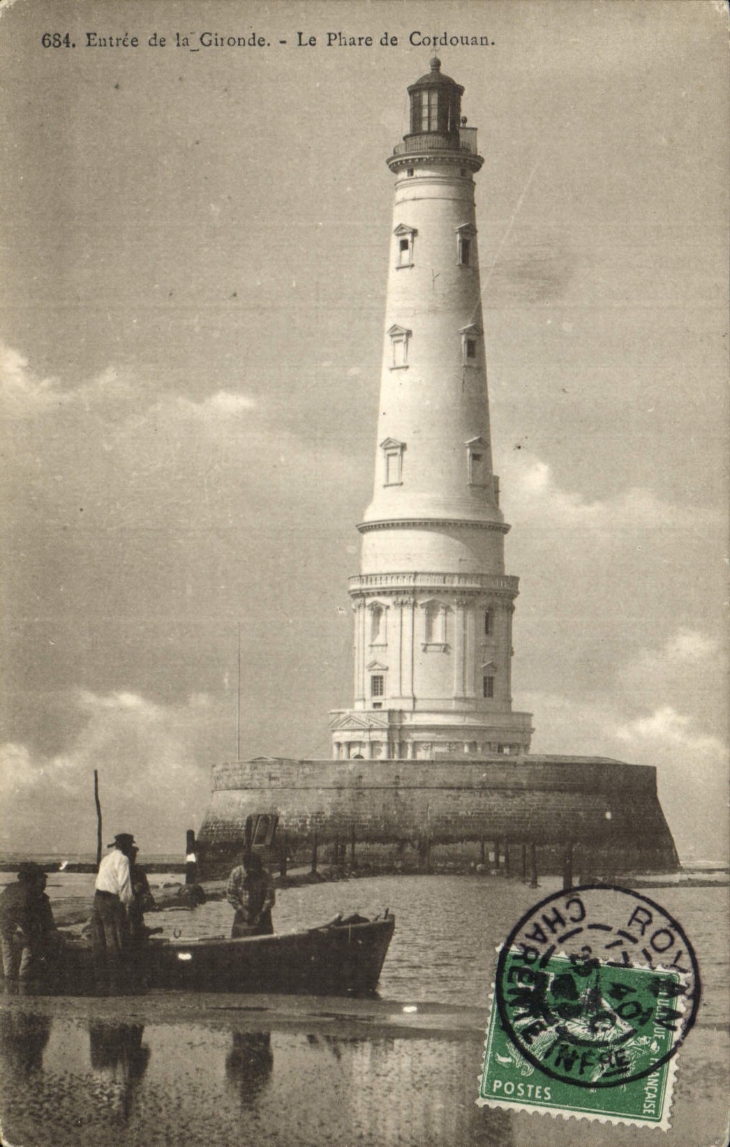 CPA Phare de Cordouan Barque Bateau