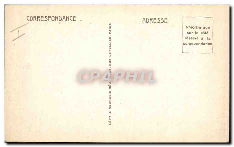 CPA Phare Pont Aven Port Manech La Cote et le phare Vache — Verso