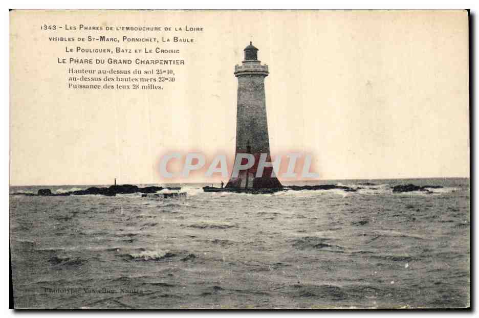 CPA Phare du Grand Charpentier St MArc Pornichet La Baule Le Pouliguen Batz Le Croisic