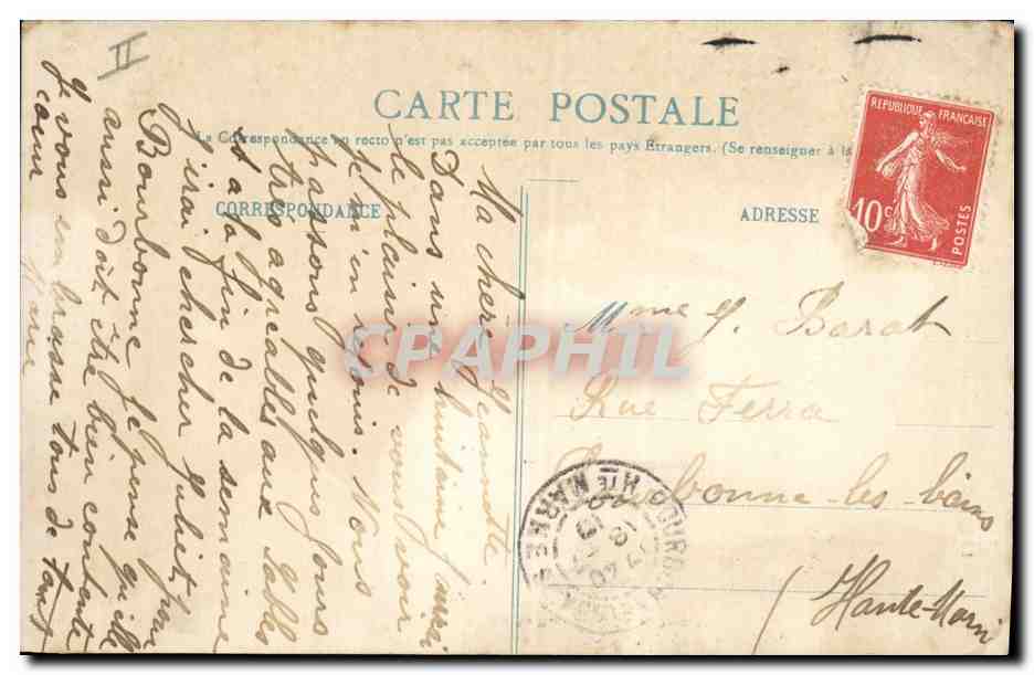 CPA Phare des Barges Les Sables d'Olonne — Rückseite