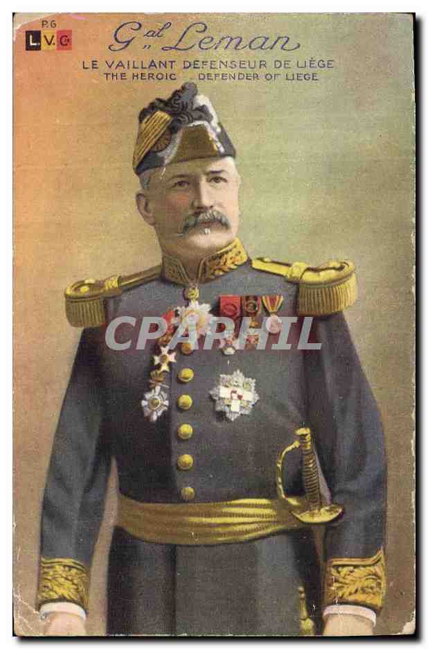 CPA Militaria General Leman Defenseur de Liege 