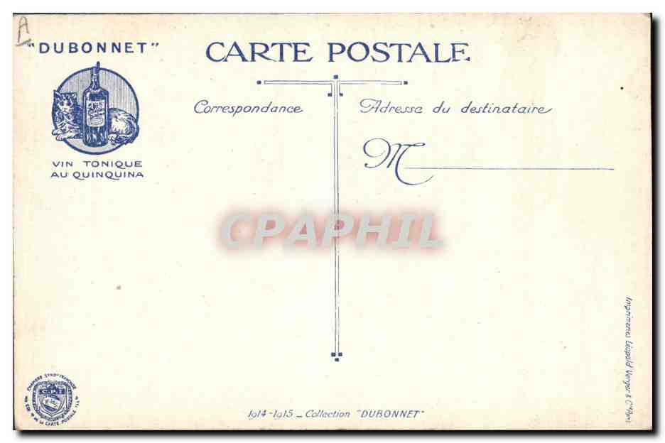 CPA Militaria Belges dans les tranchees Dubonnet  — Verso
