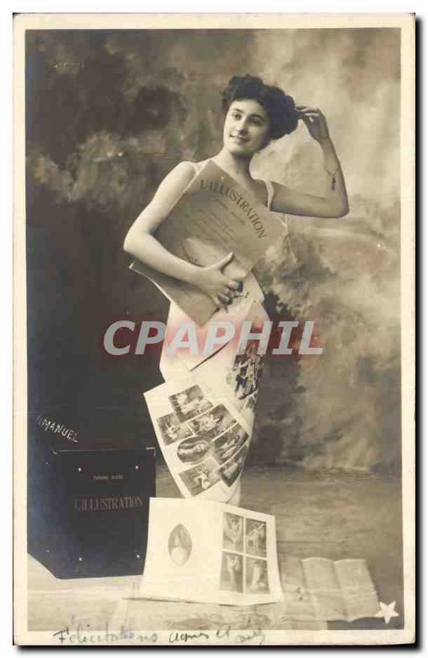 CPA Fantaisie Journaux Journal L'Illustration Femme