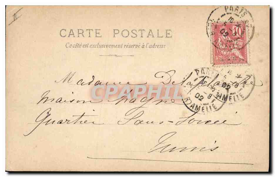 Mme Jeanne Rainay — Opéra-comique — éditeur Cléric Paul Borel — Rückseite