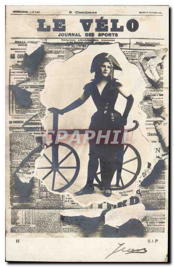 CPA Fantaisie Journaux Journal Le Velo Cycle 