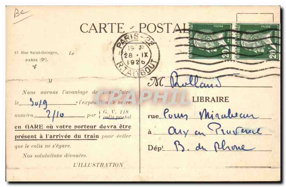 CPA Fantaisie Journaux Journal L'Illustration L'atelier de montage des cliches — Rückseite