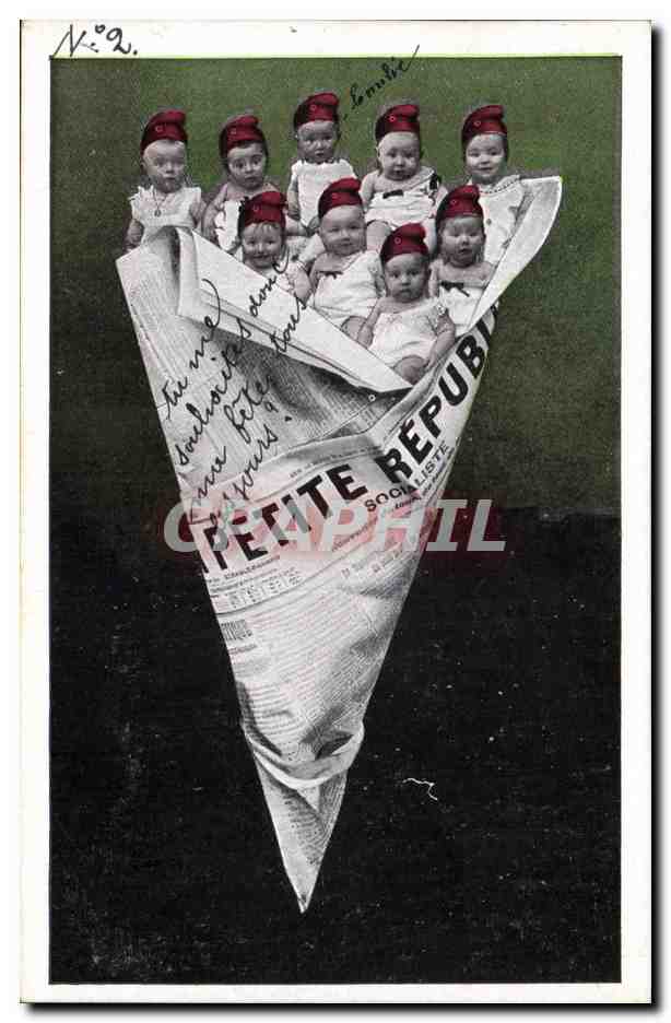 CPA Fantaisie Journaux Journal Petite Republique Enfants Bebes