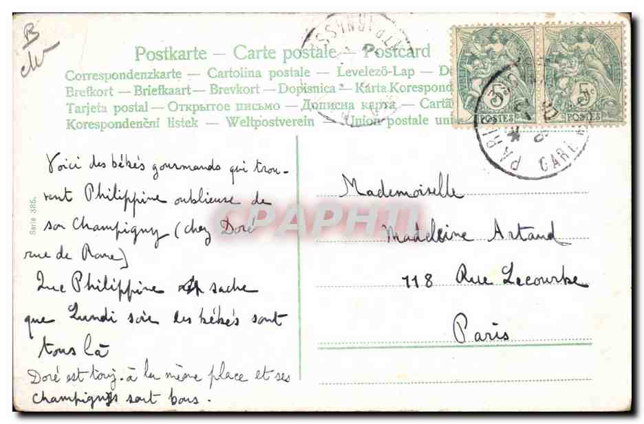 CPA Fantaisie Journaux Journal Enfants Bebes — Rückseite