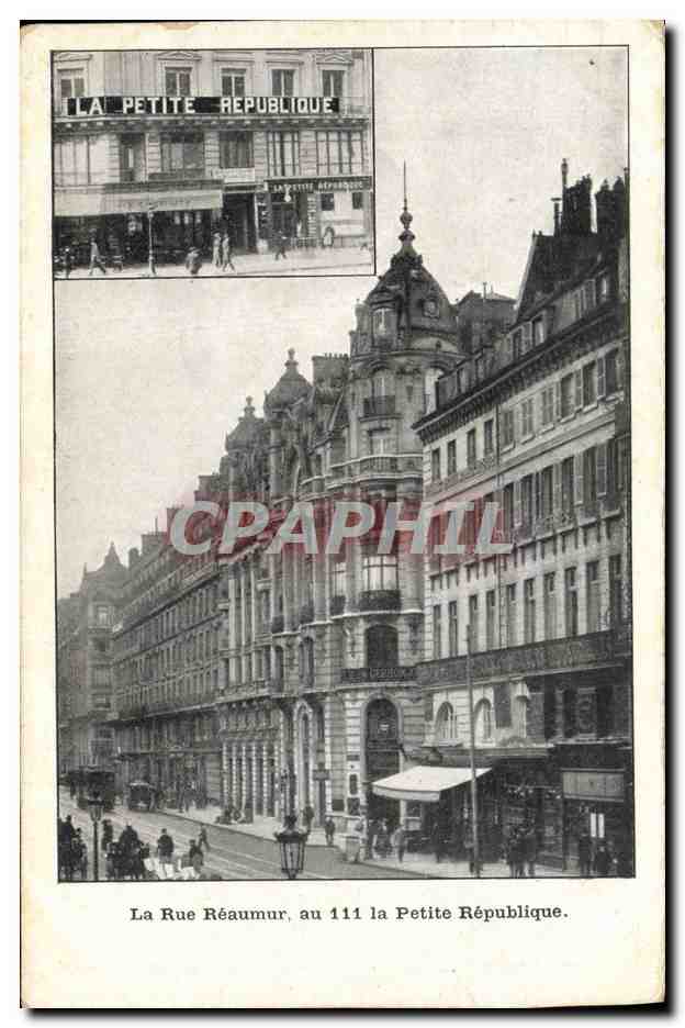 CPA Journaux Journal Paris Rue Reaumur 111 La Petite Republique