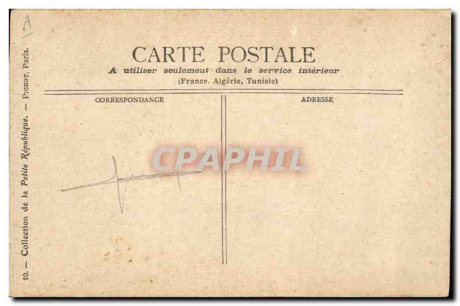 CPA Journaux Journal Paris Rue Reaumur 111 La Petite Republique — Rückseite
