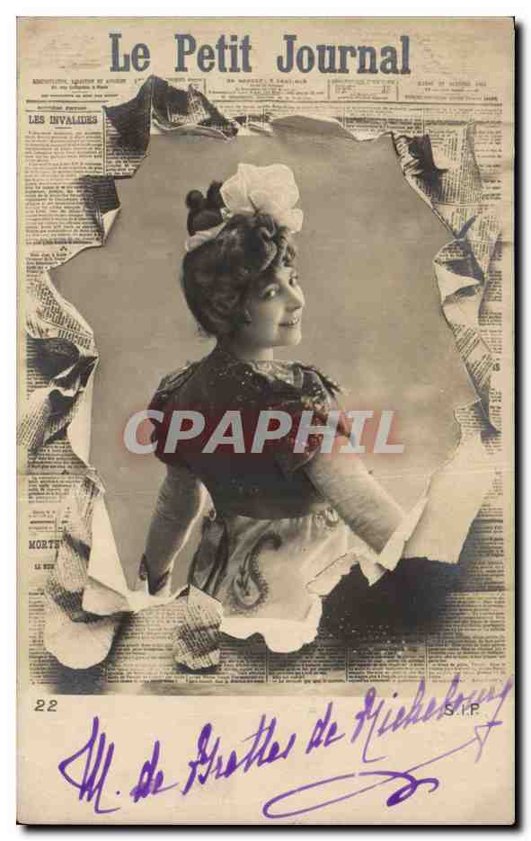 CPA Fantaisie Journaux Journal Le Petit Journal Femme