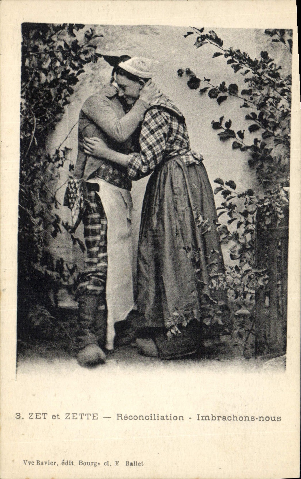 Zet et Zette — Réconciliation — Imbrachons-nous — Vve Ravier, édit. Bourg cl. Ballet