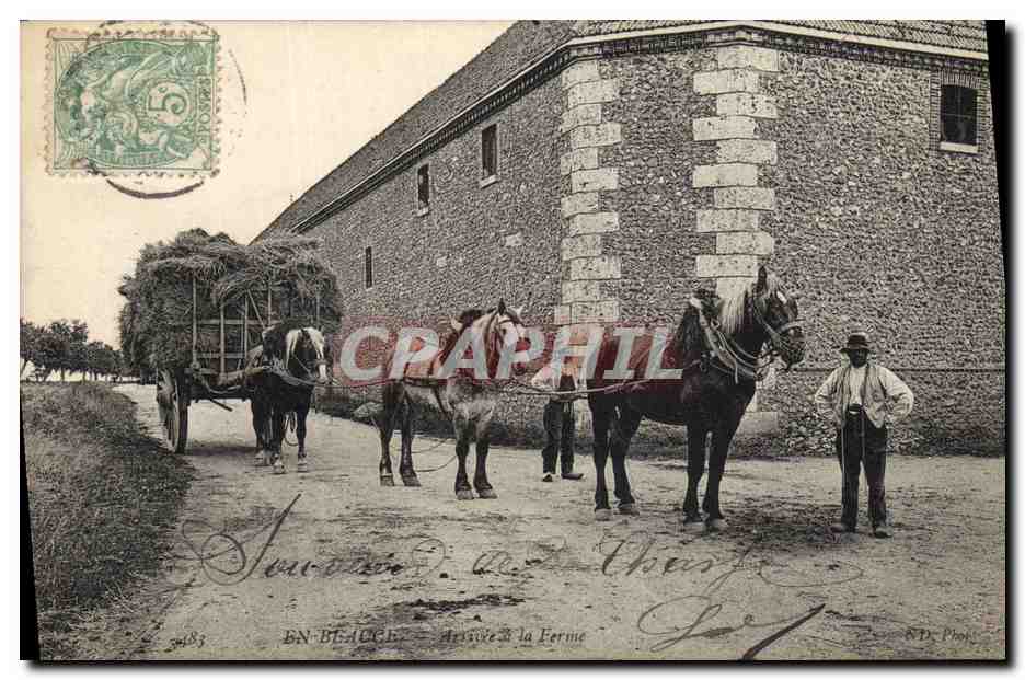 In Beauce — Ankunft auf dem Bauernhof — R.D. Phot.