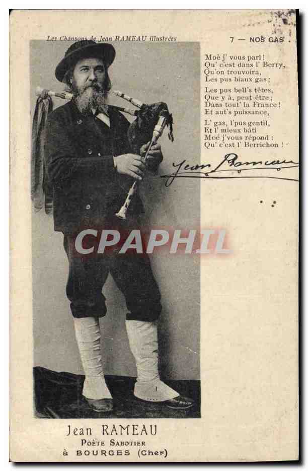 CPA Folklore Paysans Jean Rameau Poete sabotier a Bourges Cher