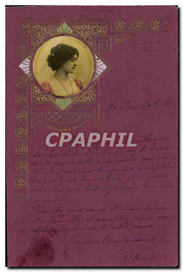 CPA Fantaisie Fleurs Femme 