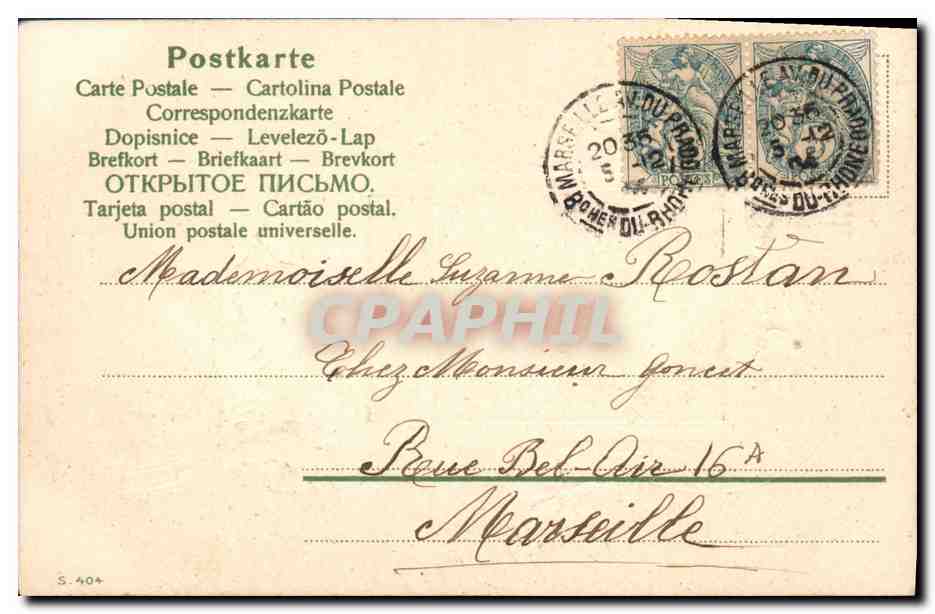 CPA Fantaisie Fleurs Enfant — Verso