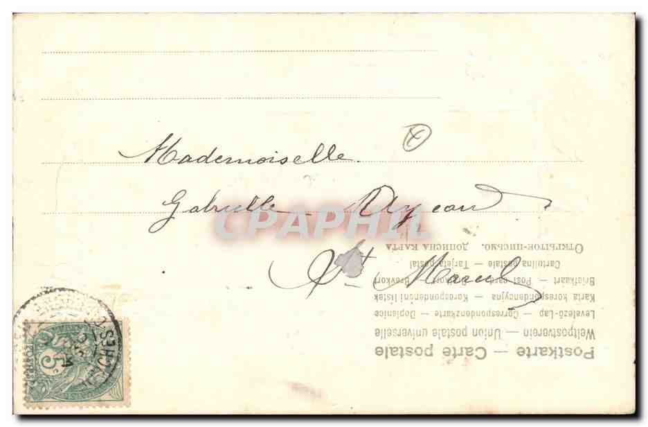 CPA Fantaisie Fleurs  — Verso