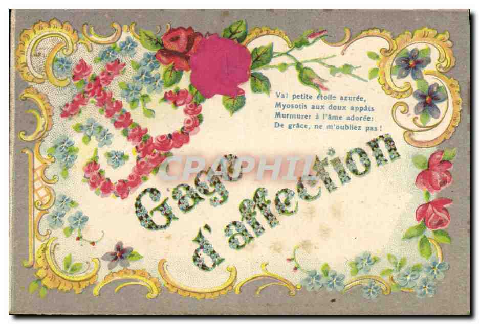 Carte postale décorative — 'Gag d'affection' — éditeur non identifié
