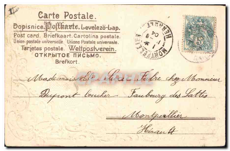 CPA Fantaisie Fleurs  — Rückseite