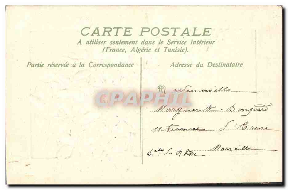 CPA Fantaisie Fleurs  — Rückseite