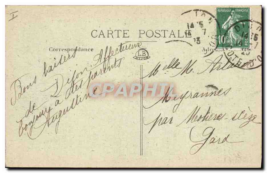 Dijon — Château d'Eau Darcy — Éditeur N. D. n° 98 — Verso