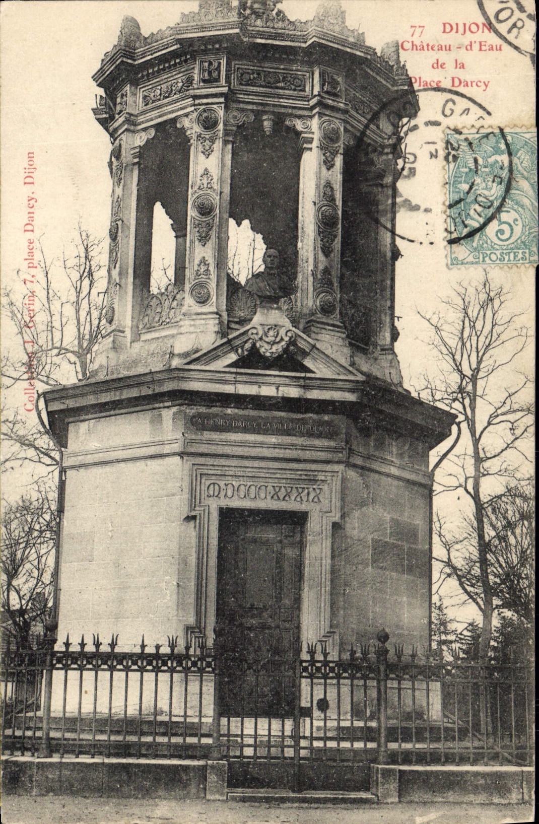 Château-d'Eau de la Place Darcy — Dijon — Collection J. Berin — n°77