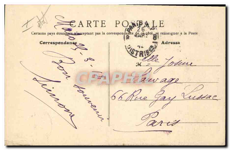 Dunkerque - El Castillo del Agua — editor NC, n° 64 — Reverso
