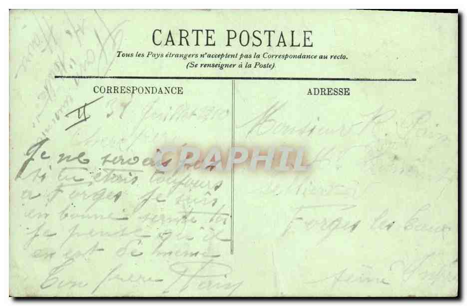 Dunkerque — Le Château d'Eau et la Rue du Château-d'Eau — LL. — N° 115 — Verso