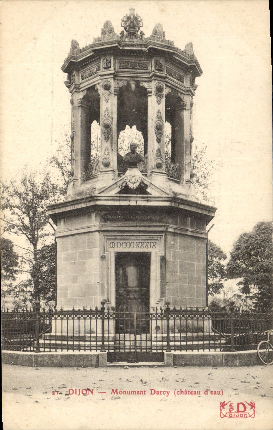 Dijon — Monument Darcy (château d'eau) — Éditeur E.D. Dijon, n°27