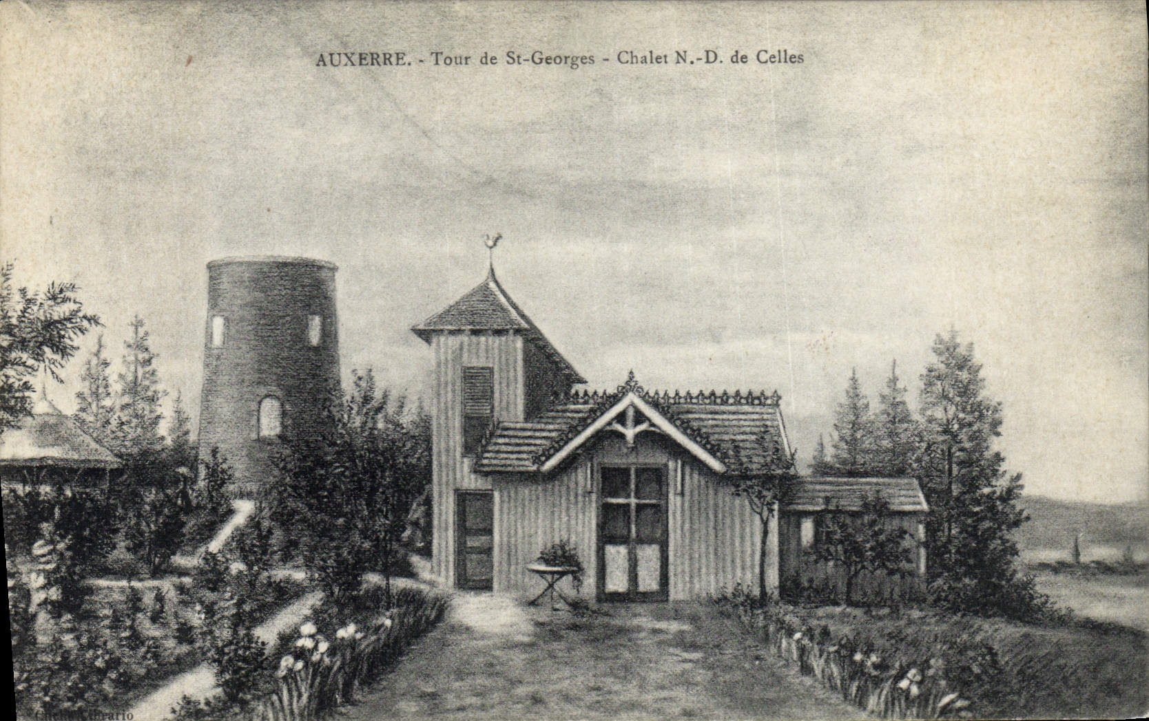 Auxerre - Tour de St-Georges - Chalet N.-D. de Celles