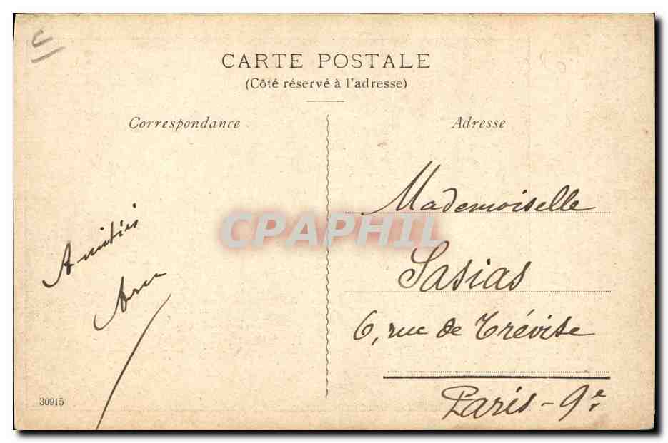 CPA Globe Trotters Globe-Trotters Mme Odin Russe et Mr Odin Le tour du monde a pied St Petersbourg Russie Russia — Verso