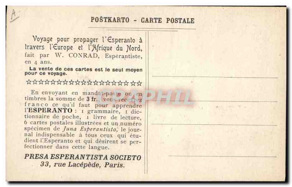 CPA Globe Trotters Globe-Trotters Alger Algerie A travers l'Europe et l'Afrique du Nord — Verso