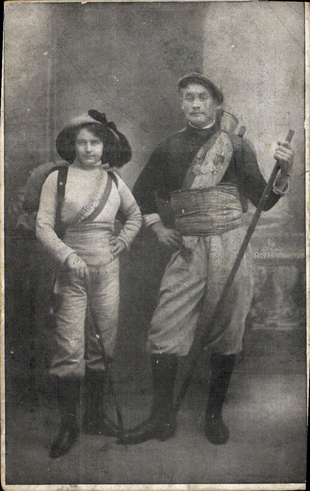 CPA Globe Trotters Globe-Trotters Kerckhove et leonie Kerckhove Les rois de la marche