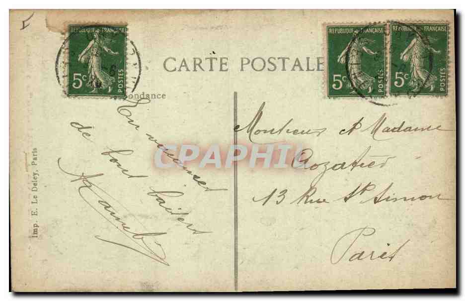 CPA Arbre Foret de Fontainebleau Les freres Siamois — Verso