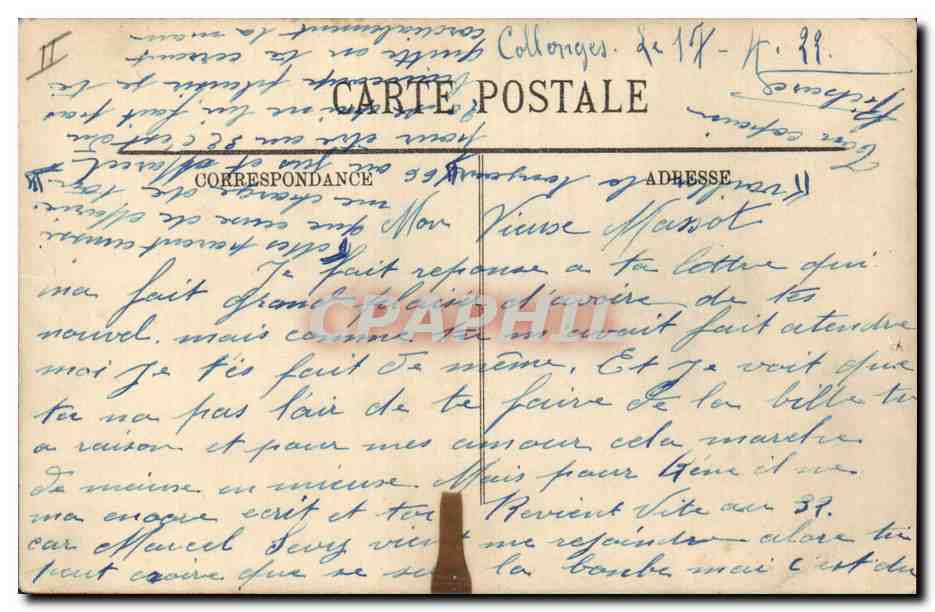 CPA Arbre Foret de Fontainebleau Le Jupiter — Rückseite