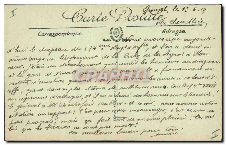 CPA Arbre Epinal La promenade du chateau — Verso