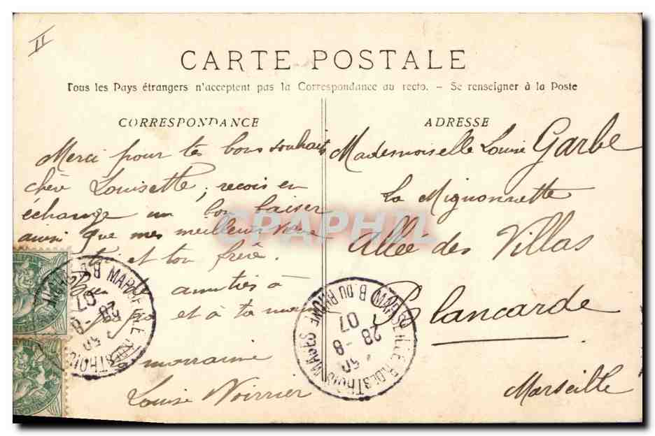CPA Arbre La Sainte Baume Le grand chene — Back