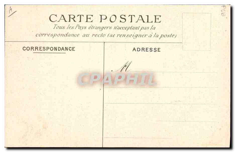 Arbre au bord d'un cours d'eau — Spécimen des Ateliers Photomécaniques D.A. Longuet, Paris — Verso
