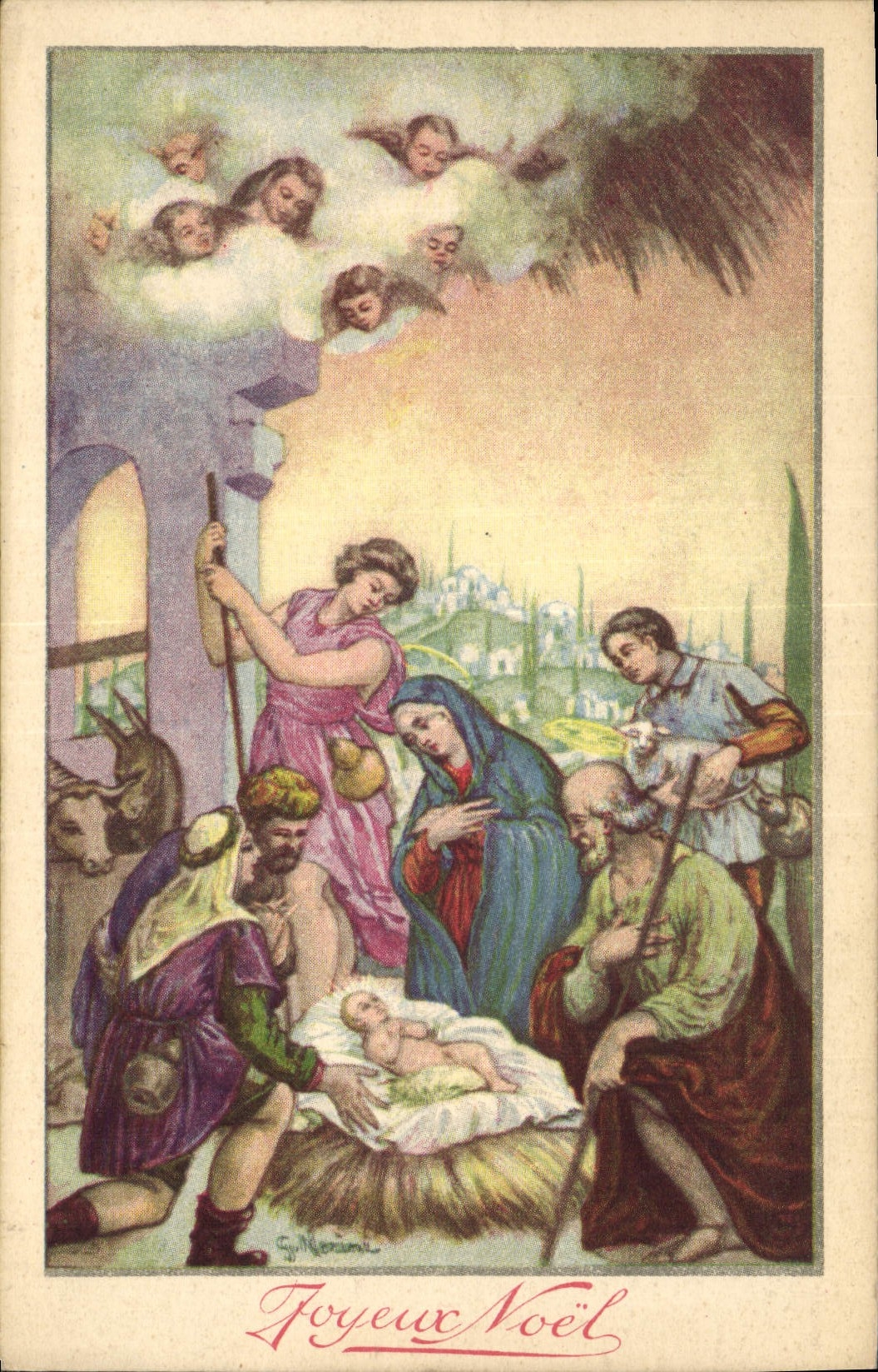 CPA Fantaisie Illustrateur Mastroianni Noel