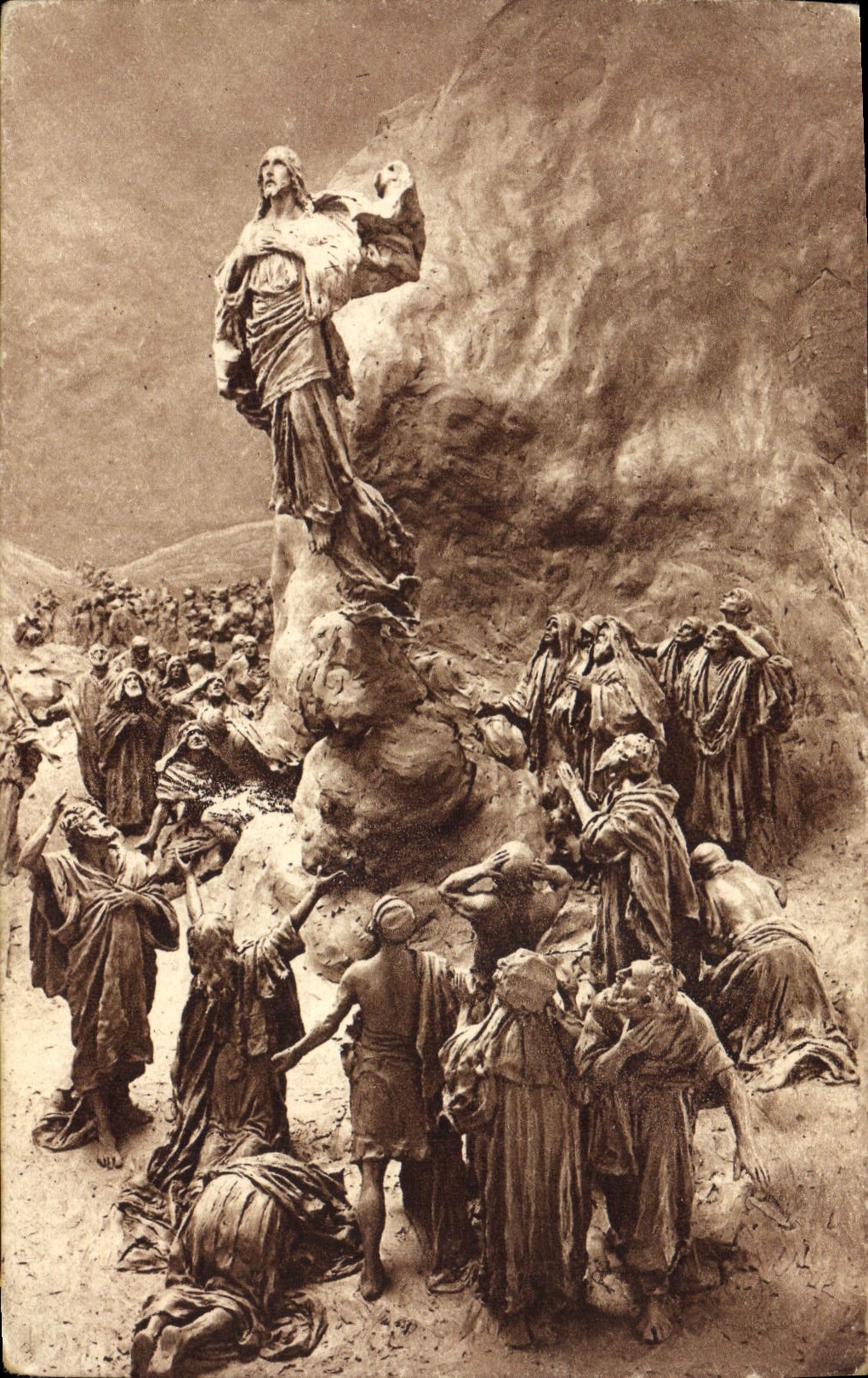 CPA Fantaisie Illustrateur Mastroianni La Vita di Gesu E Ascensione di Gesu al Cielo