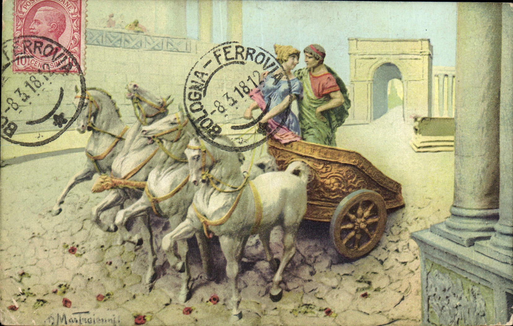 CPA Fantaisie Illustrateur Mastroianni Vinicius et Chrysothemis