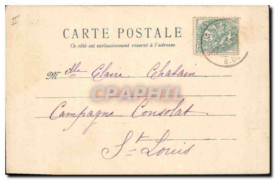 CPA Fantaisie Fleurs  — Rückseite